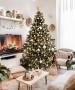 Albero di Natale addobbato in stile naturale - foto Pinterest