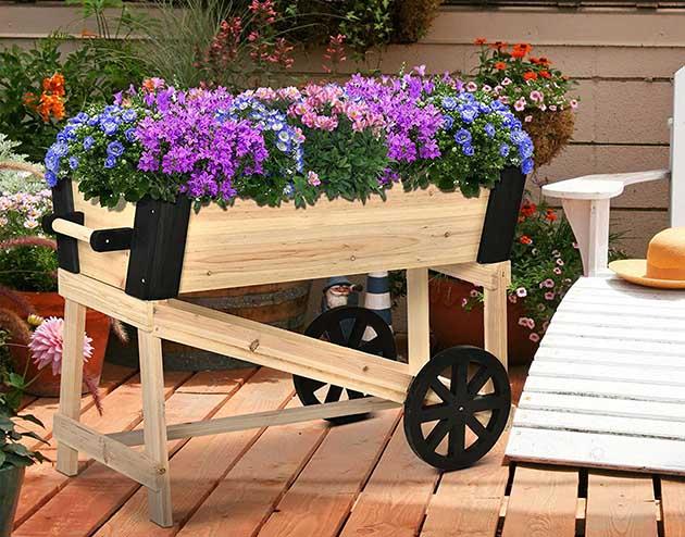 Outsunny planter with wheels