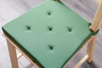 Cuscino con strappi verde per sedie Justina di Ikea