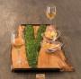 Vassoio in legno di ulivo e prato linea Green Pass by Atelier del Legno