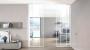 Salotto con vetrata Bellagio, profili bianchi - Foto: Viva