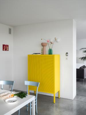 Mueble de almacenaje amarillo - Foto: Fantin