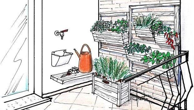 Idee originali per piante aromatiche sul balcone
