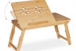 Tavolino per pc in bambù di Relaxdays