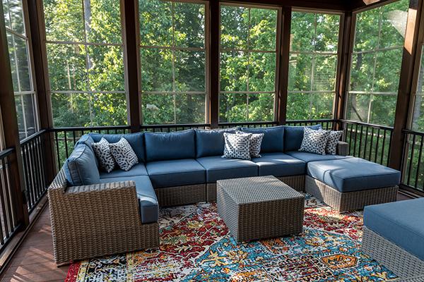 Veranda glass windows on balcony