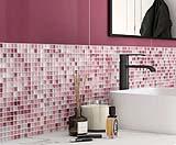 piastrelle bagno mosaico rosa Leroy Merlin