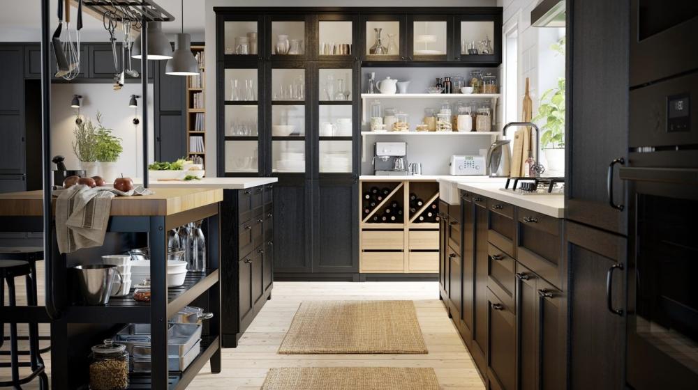 Cucina moderna nera Ikea