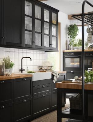 Modello di cucina nera Ikea