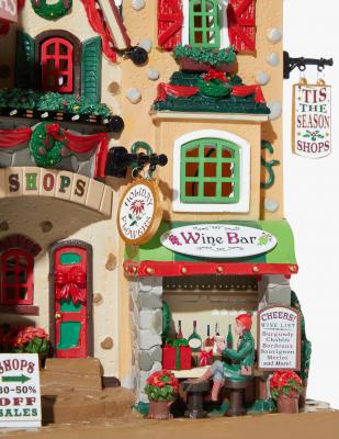 Villaggio natalizio con negozio colorati Lemax