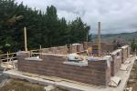 Realizzazione muratura in legno cemento LegnoBloc