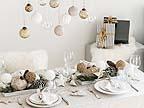 Natale in tema del bianco, decorazioni fai da te
