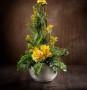 Centrotavola con fiori e rose gialle di Arte Fiore
