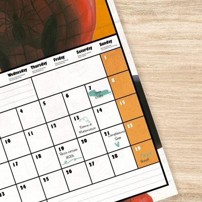Dettaglio calendario Marvel di Grupo Erik