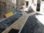 Pavimentazione stradale mista selci e pietra di Trani di Castelli Romani