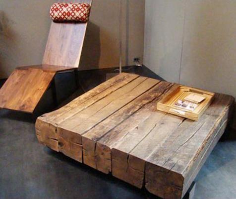 Tavolino legno castagno Hale by Xlab