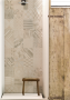 Parete della doccia con cementine dalla collezione Azulej di Mutina