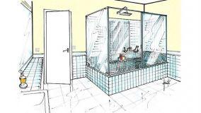 Progettazione vasca e doccia insieme in muratura