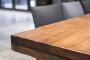 Tavolo in legno listellare impiallacciato