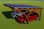 Pergola fotovoltaica di Lerose, per due posti auto