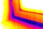 Immagine termografica infisso con presenza di ponte termico