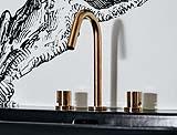 lavabo totem Tipo-Z con rubinetti d'oro della Ideal Standard