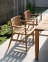 Sedie minimal in legno per giardino moderno by RODA collezione Levante