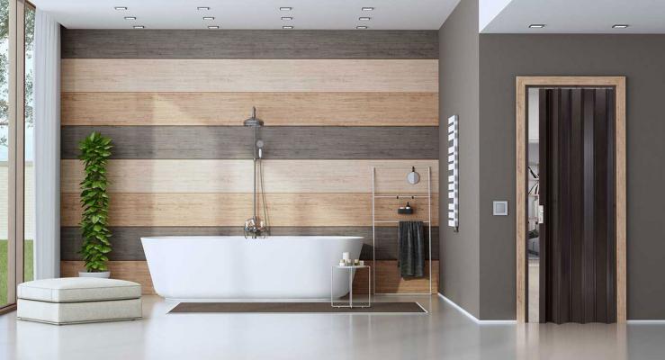 Acerplastica modello di porta a soffietto per bagno