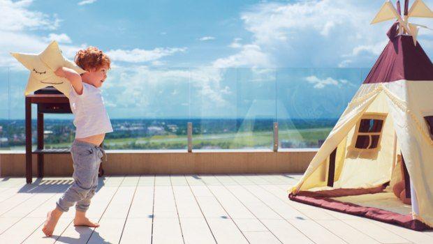 Arredare un terrazzo compatibile con la presenza di bambini
