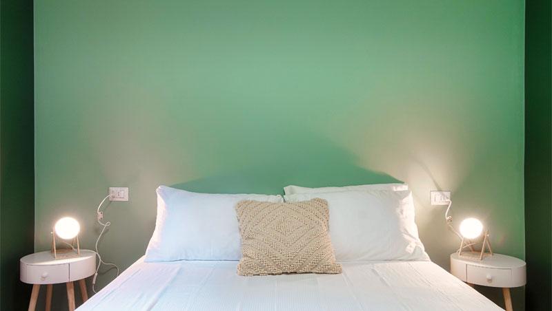 Testata verde per letto