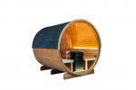 Sauna a botte panoramica con vetrata - Foto: Kinedo