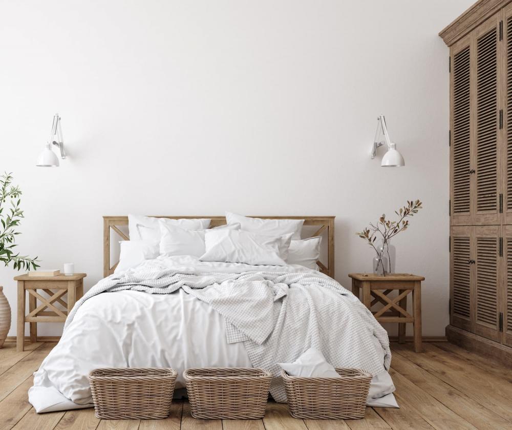 Camera da letto legno naturale
