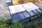 Schermatura sul tetto di una serra solare di Chirenti