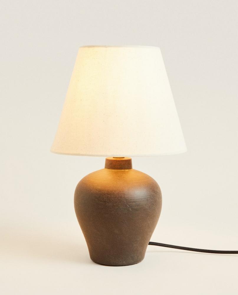 Lampada da tavolo in lino e ceramica di Zara Home
