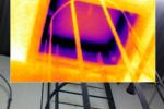 Immagine termografica che evidenzia difetto di chiusura lucernario e predi ponti termici
