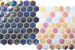 Micropiastrelle esagonali a rilievo Hexa 3D di Betsan