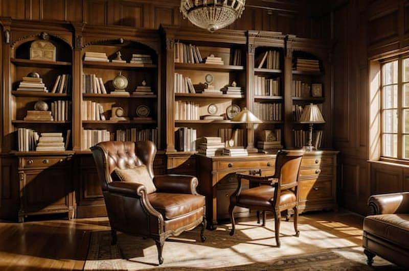 Grande libreria per salotto vittoriano - foto Pixabay
