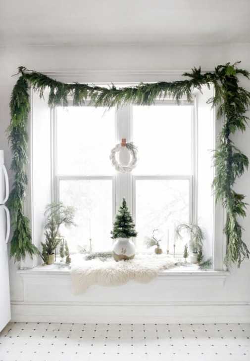 Christmas wreath around the window, from themerrythought.com 