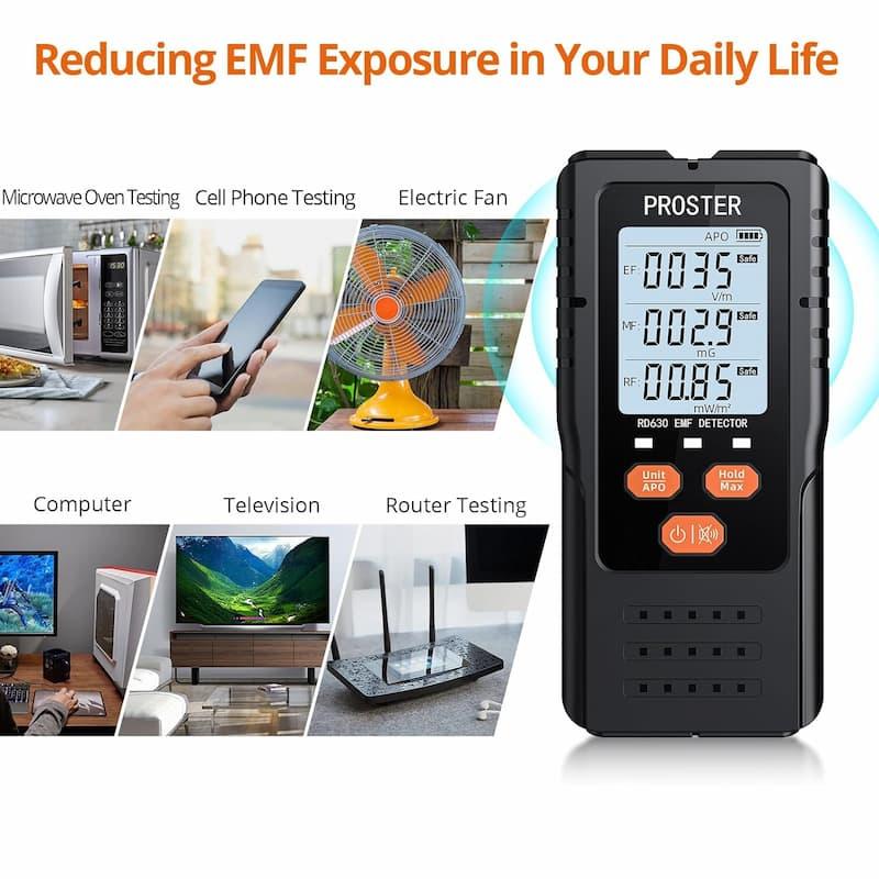 Come ridurre esposizione elettromagnetica - Proster misuratore EMF 3in1