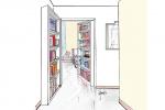 Libreria che nasconde una stanza - Progettista Antonio Previato