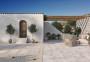 Pavimento esterno bianco collezione Pietra di Serrenti di Ceramica Mediterranea