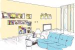 Ricavare nicchie in soggiorno - disegno di Antonio Previato Progettista