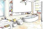 Nicchie in bagno - disegno di Antonio Previato