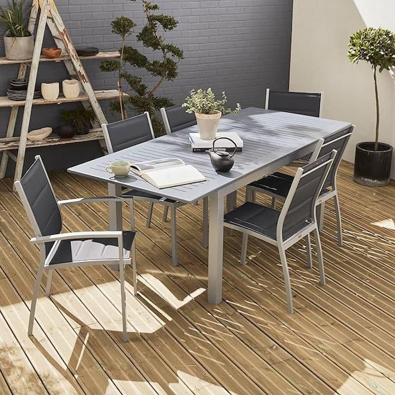 Set tavolo-sedie in alluminio - foto Amazon
