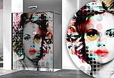 Box doccia di vetro stampato Art Lady di Megius