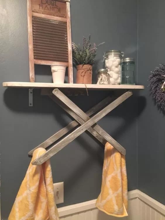 Bathroom cabinet with ironing board, from Pinterest 