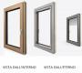 Visualizzazione interno/esterno degli infissi in legno alluminio