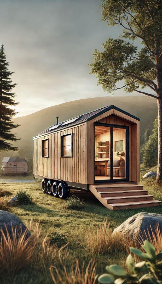 Representation of a tiny house on wheels - Photo ChatGpt4