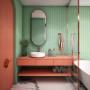 Tendenze bagno 2024: colori verde salvia e terracotta - Getty Images