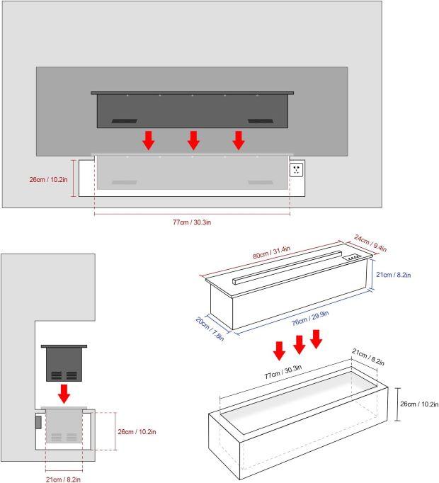 Example of built-in for Mexhom fireplace