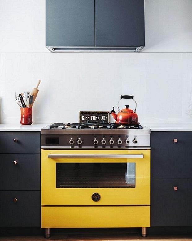 Bertazzoni colorful freestanding kitchen 